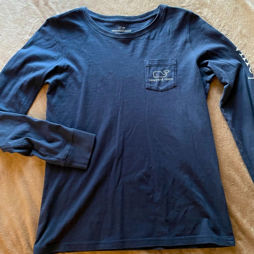 Navy blue vineyard vines long sleeve , SIZE: XS